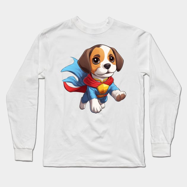 Super Beagle Long Sleeve T-Shirt by UnleashedCreationz